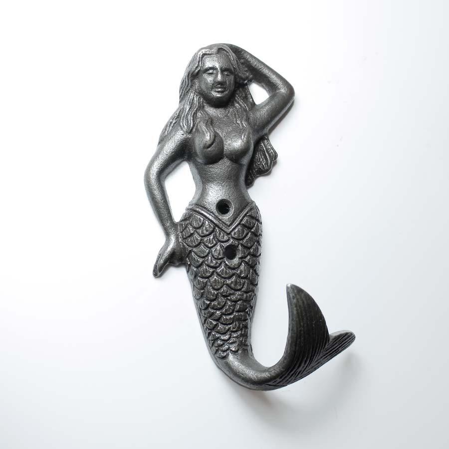 Antique Iron Mermaid Single Hook - 30.336M.AI.150 - Uneeka