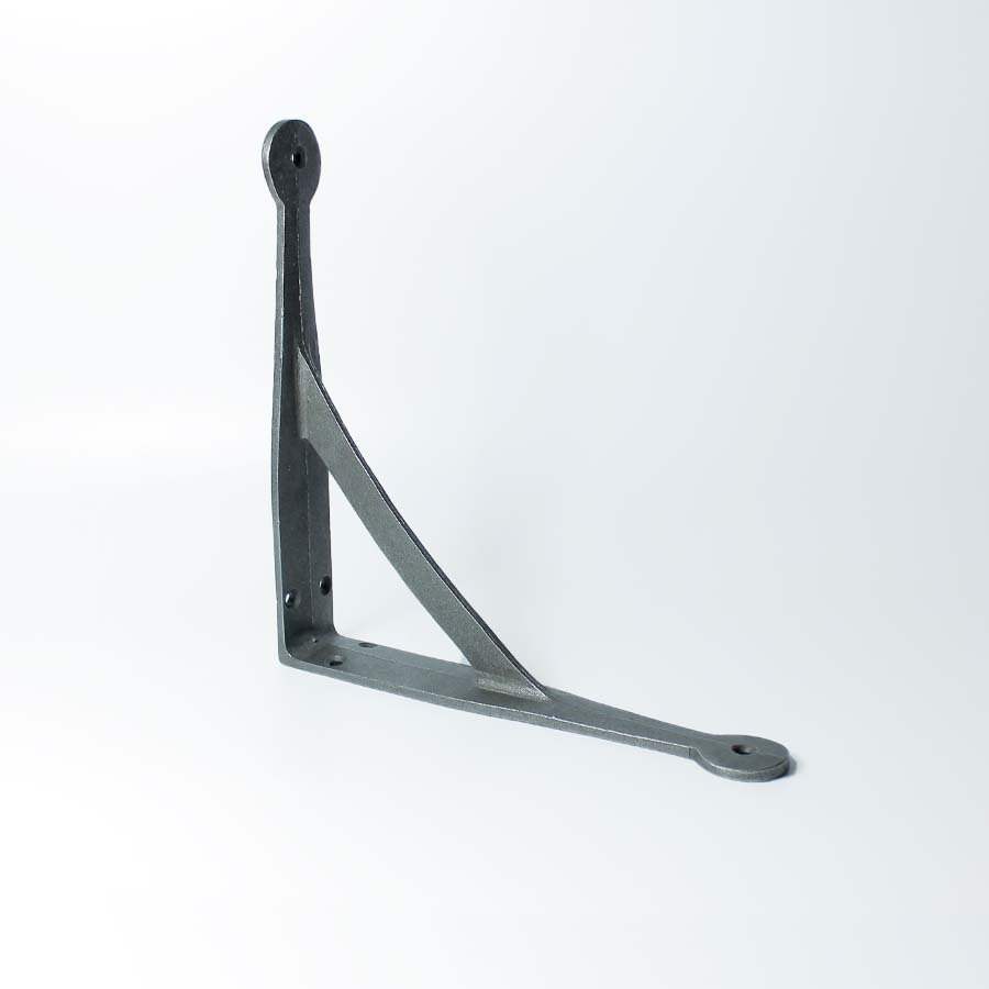 Antique Iron Penny End Gallows Shelf Bracket - D237 - Uneeka