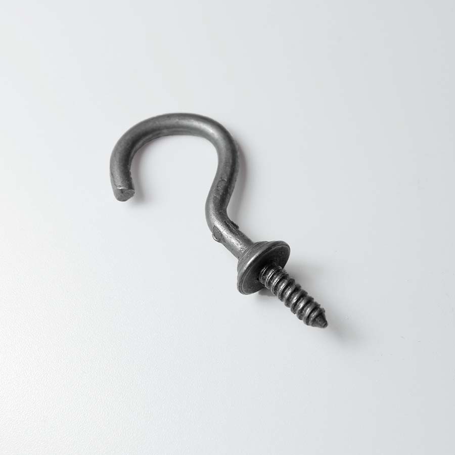 Antique Iron Traditional Small Cup Hook - 70.337B.AI.38 - Uneeka