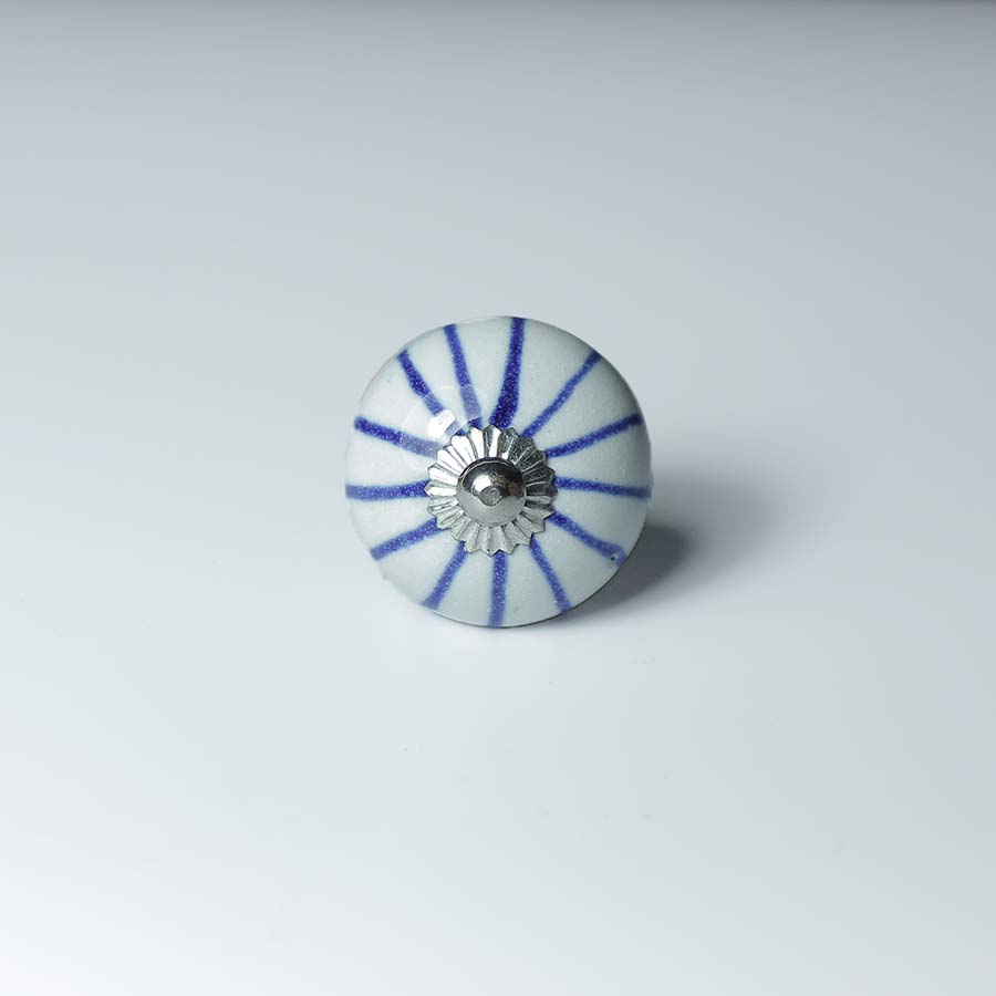 Assorted Ceramic Blue Round Door Knob - ASP21102 - Uneeka