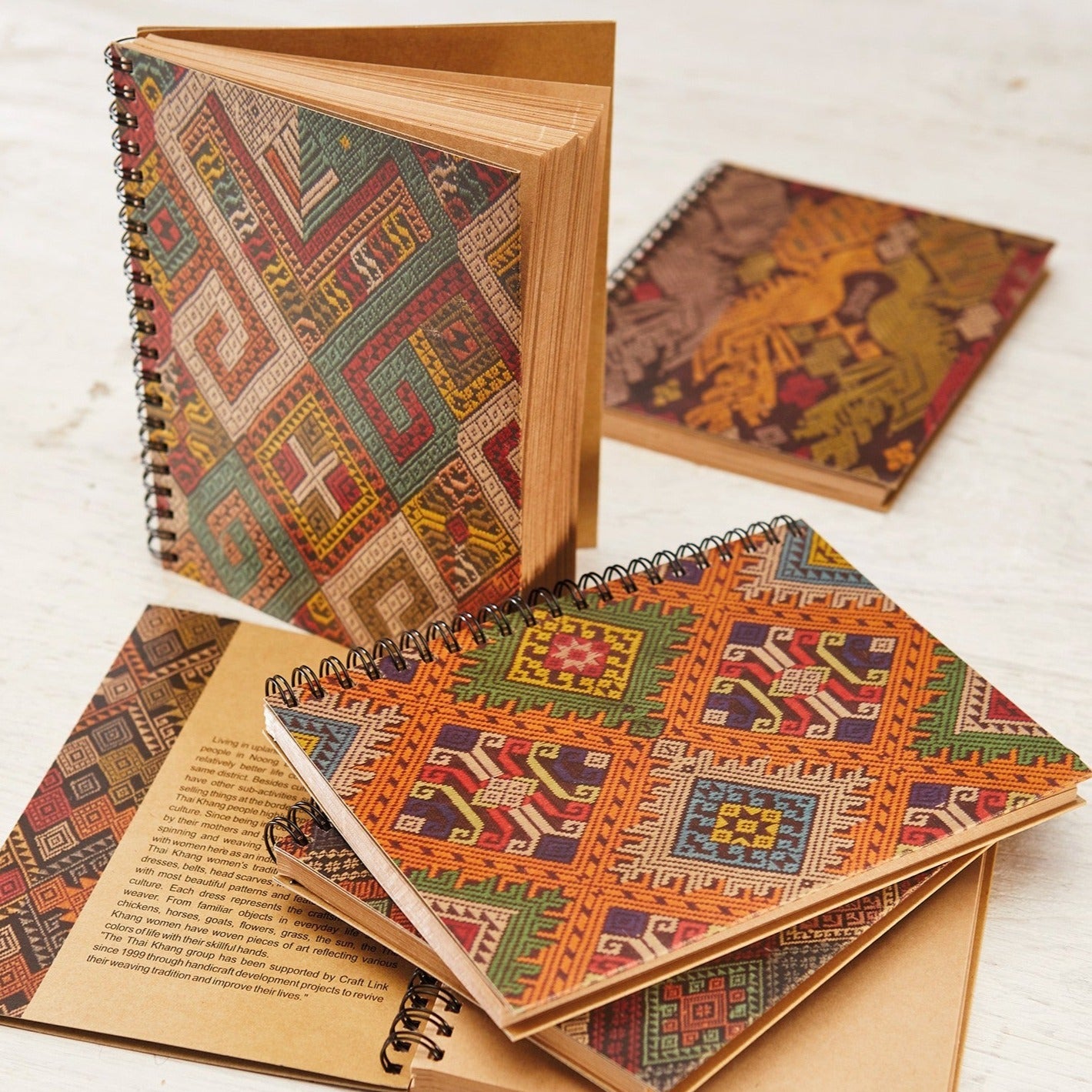 Assorted Pattern Printed Kraft Paper Notebook - NB134 - Uneeka
