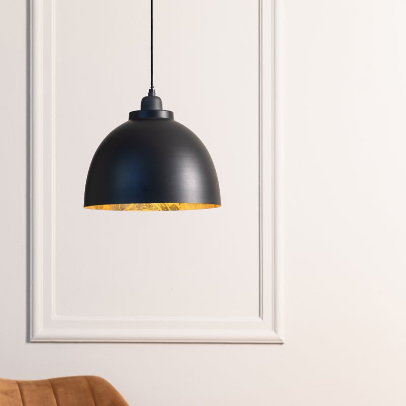 Black And Gold Metal Hanging Lamp - 3018512 - Uneeka