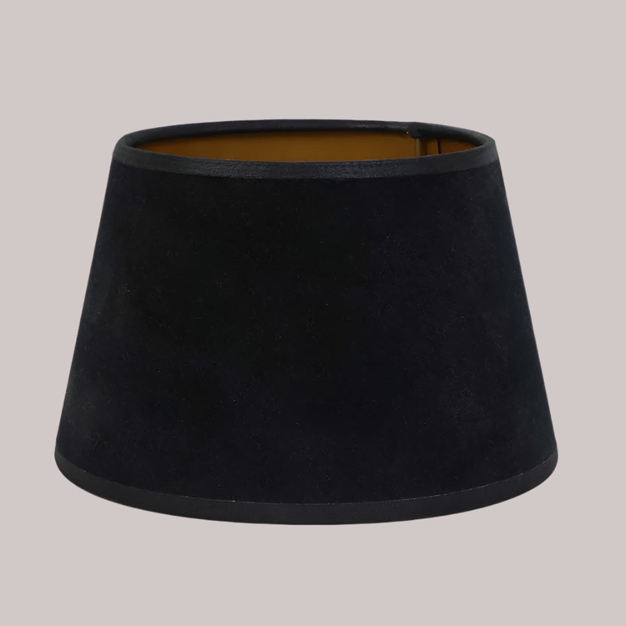 Black & Gold Velvet Light Shade - 2020313 velours - Uneeka