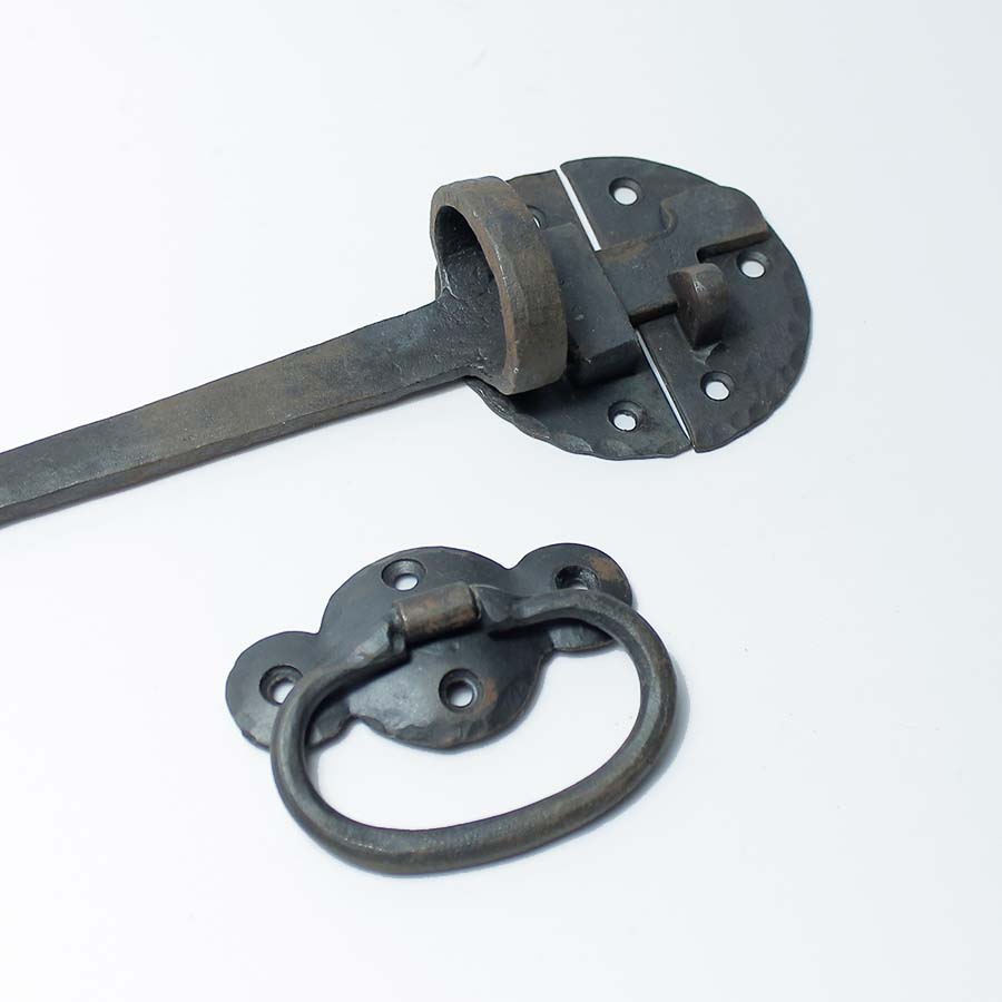 Black Hand Forged Cupboard Catch - 31.328.HFB.200 - Uneeka