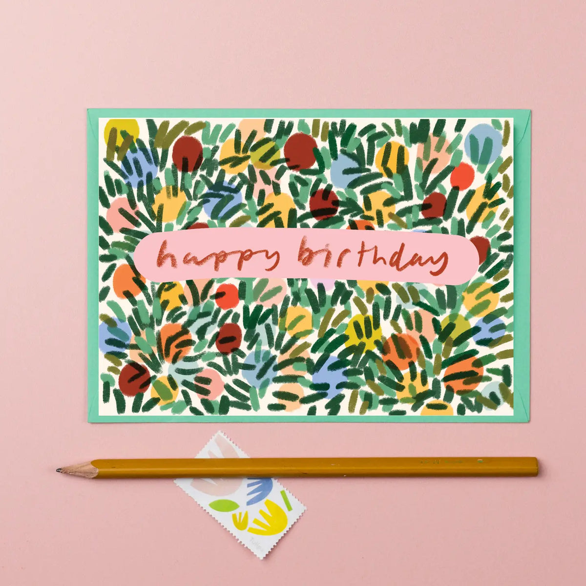 Colourful Spot Happy Birthday Card - B49 Birthday Spots - Uneeka