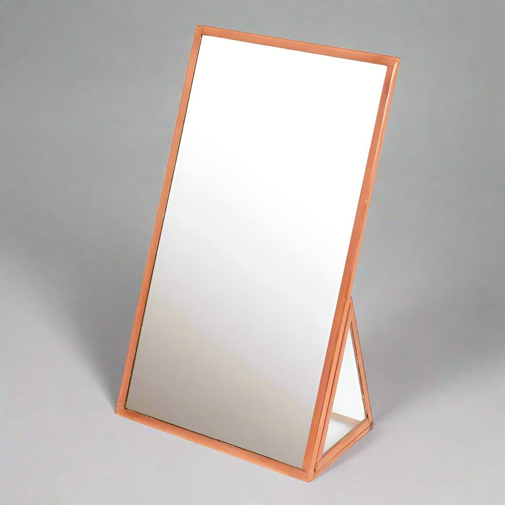 Copper Finish Small Standing Mirror - MR118 - Uneeka