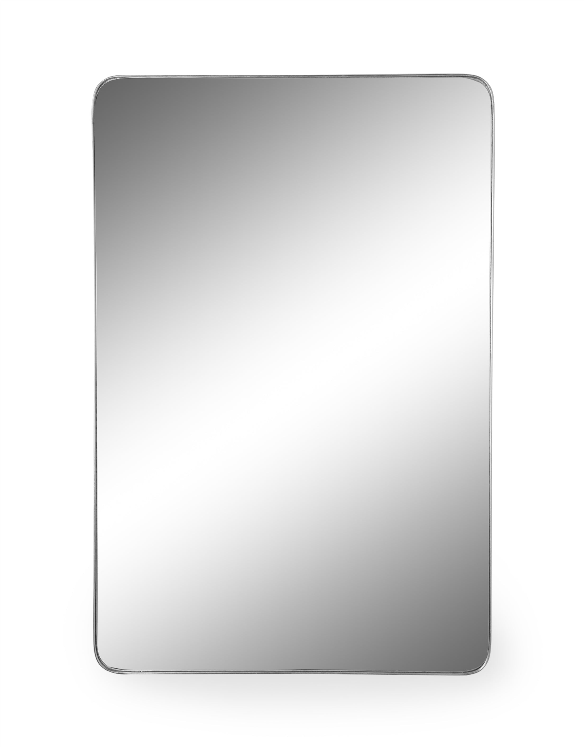 Curved Metallic Silver Mirror - M389 - Uneeka