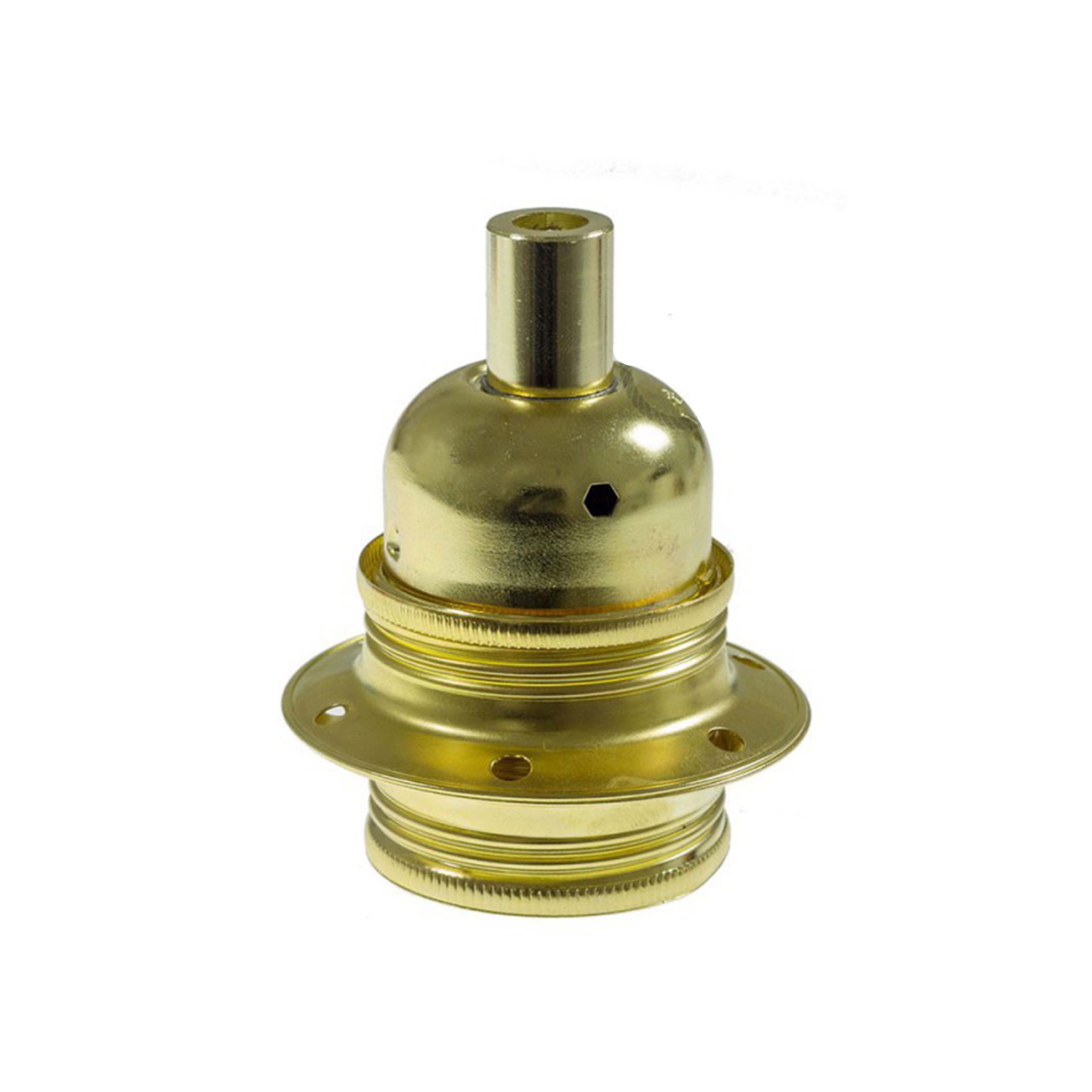 Cylindrical Double Ferrule Metal E27 Lamp Holder Kit - PL27MOTTFTERM - Uneeka