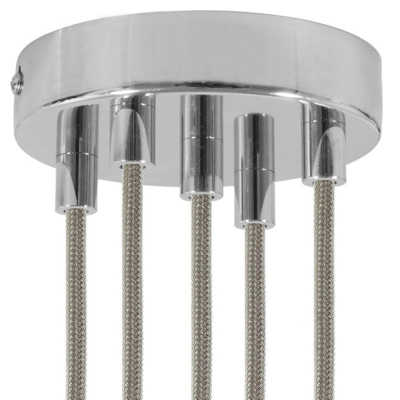 Cylindrical Metal Ceiling Rose Kit - 5 Outlets - KRM575FCRTERM - Uneeka