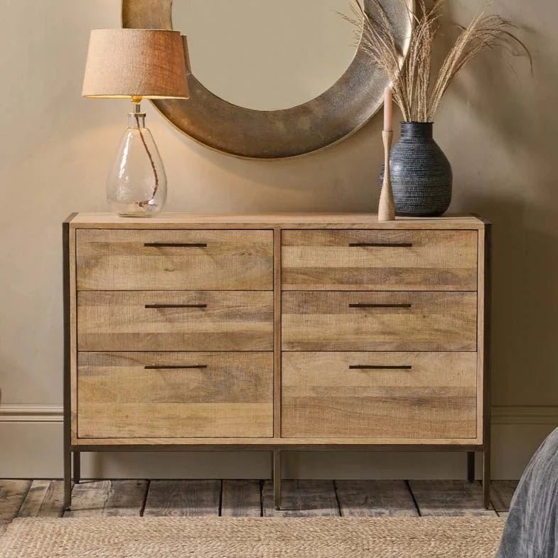 Dasai Mango Wood Natural Chest of Drawers - DC3701 - Uneeka