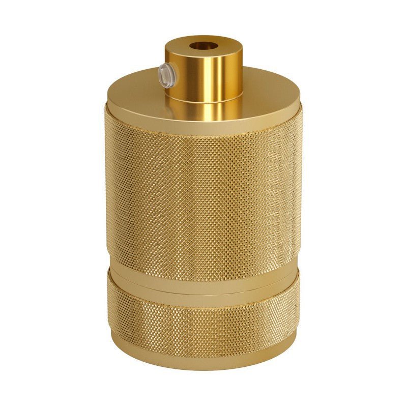 Double Ferrule Milled Aluminium E27 Lamp Holder Kit - KBR27ALCF - Uneeka