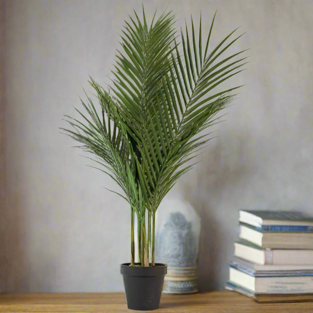 Faux Tall Parlour Palm in Black Pot - Uneeka Faux Plants
