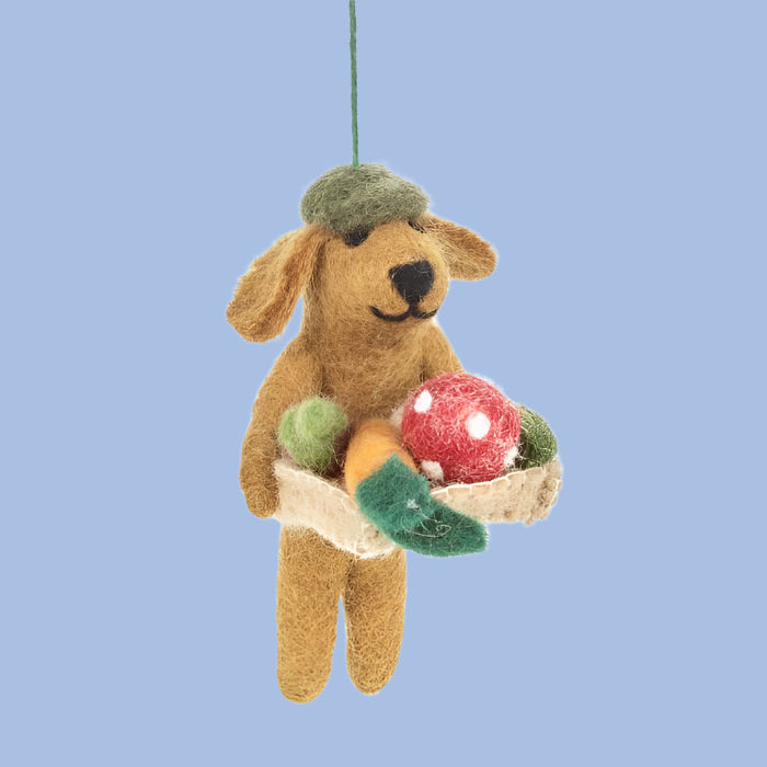 Felt Greg the Gardening Dog - FYDTGD - Uneeka