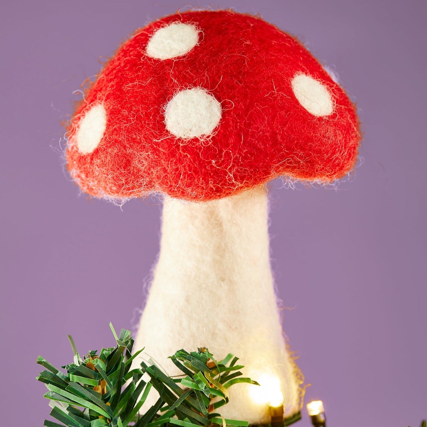 Felt Mushroom Christmas Tree Topper - DECOR1 - Uneeka