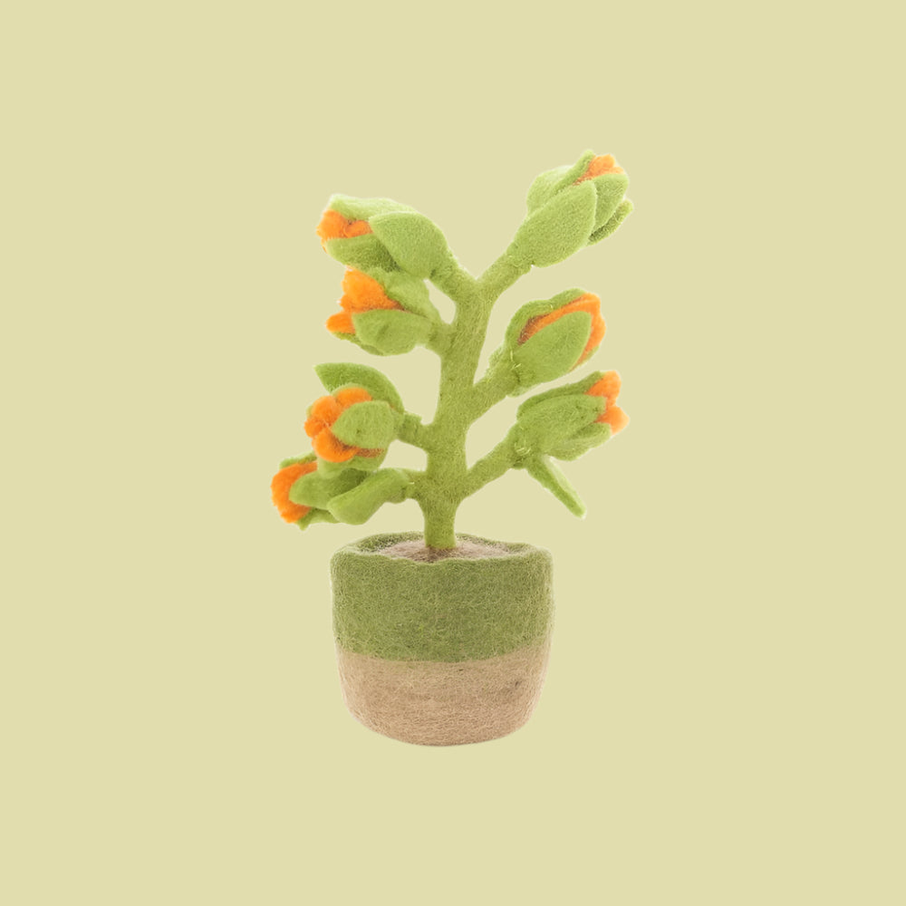 Felt Standing Artificial House Plants - PPCHH - ORANGE - Uneeka