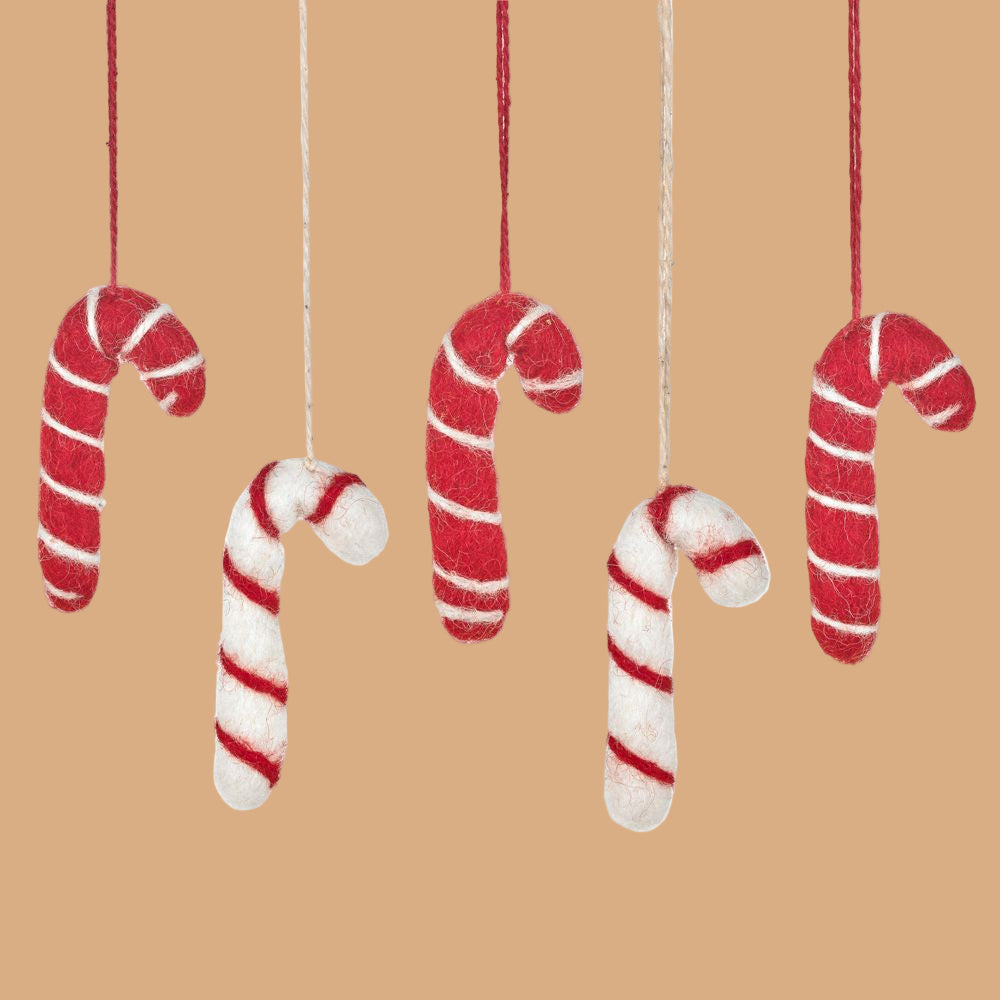 Felt Striped Candy Cane - CHCCS - Uneeka