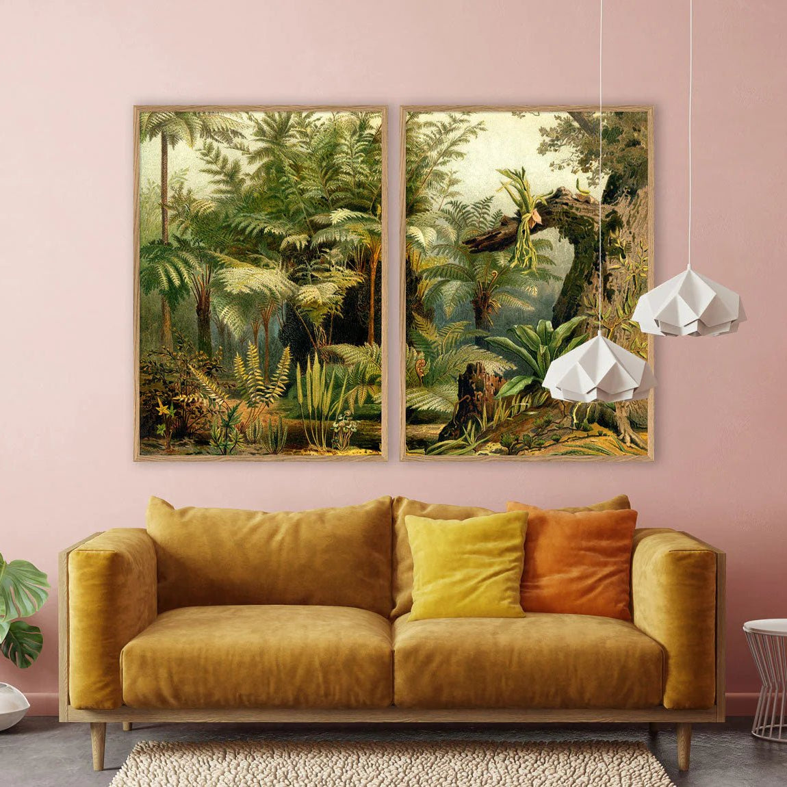 Fern Jungle Framed Art Print (LEFT) - 50x70 2926L - Uneeka