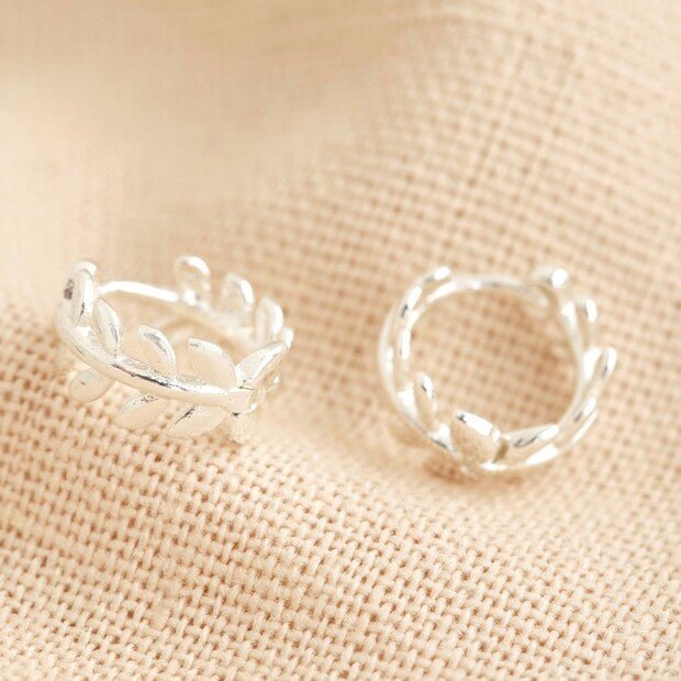 Fern Leaf Huggie Hoops - 47189 - Uneeka