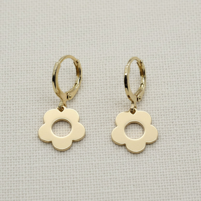 Flower Shape Drop Earring - CE - 4241 - GD - Uneeka