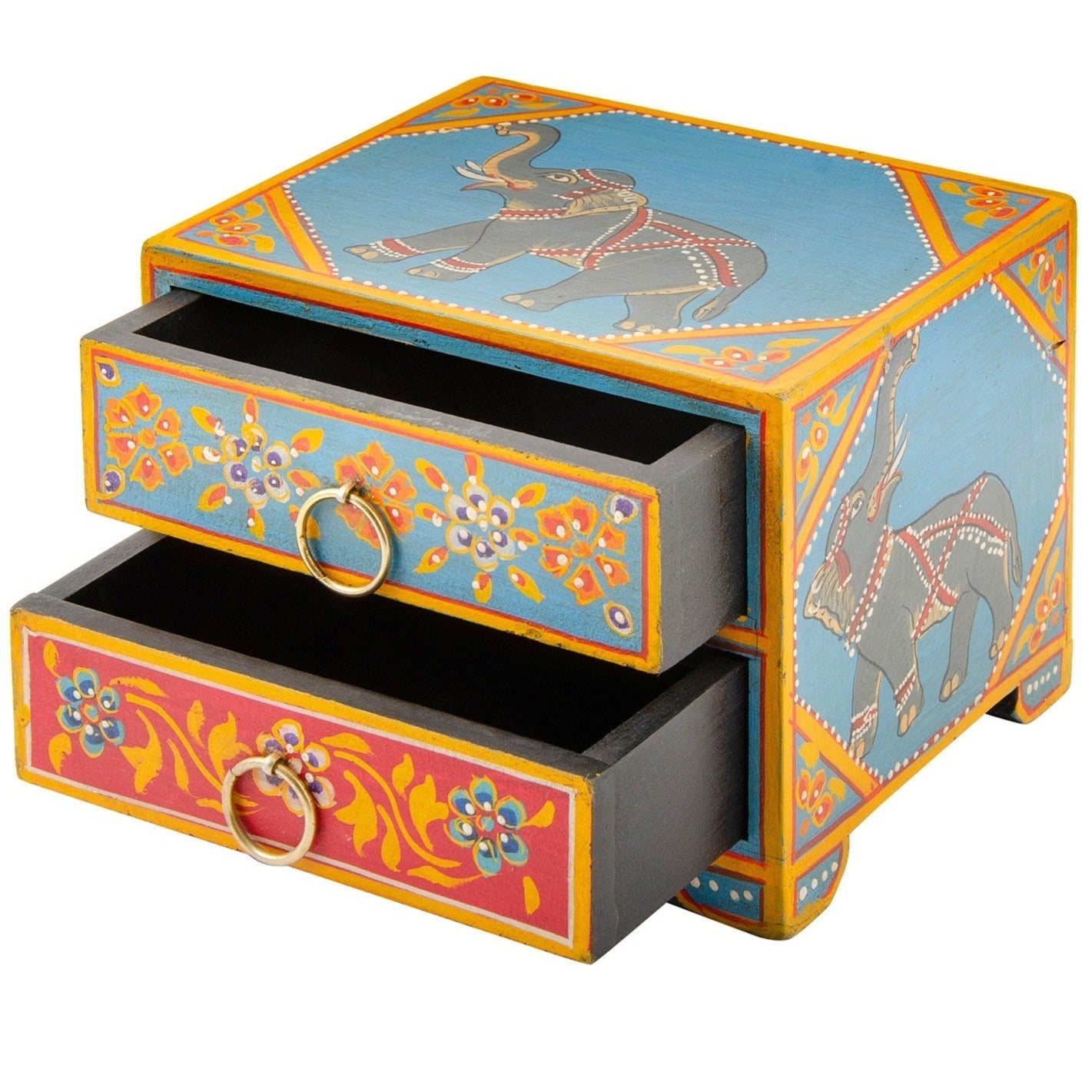 Hand Painted Elephant Decorative Drawer - BX641 - Uneeka