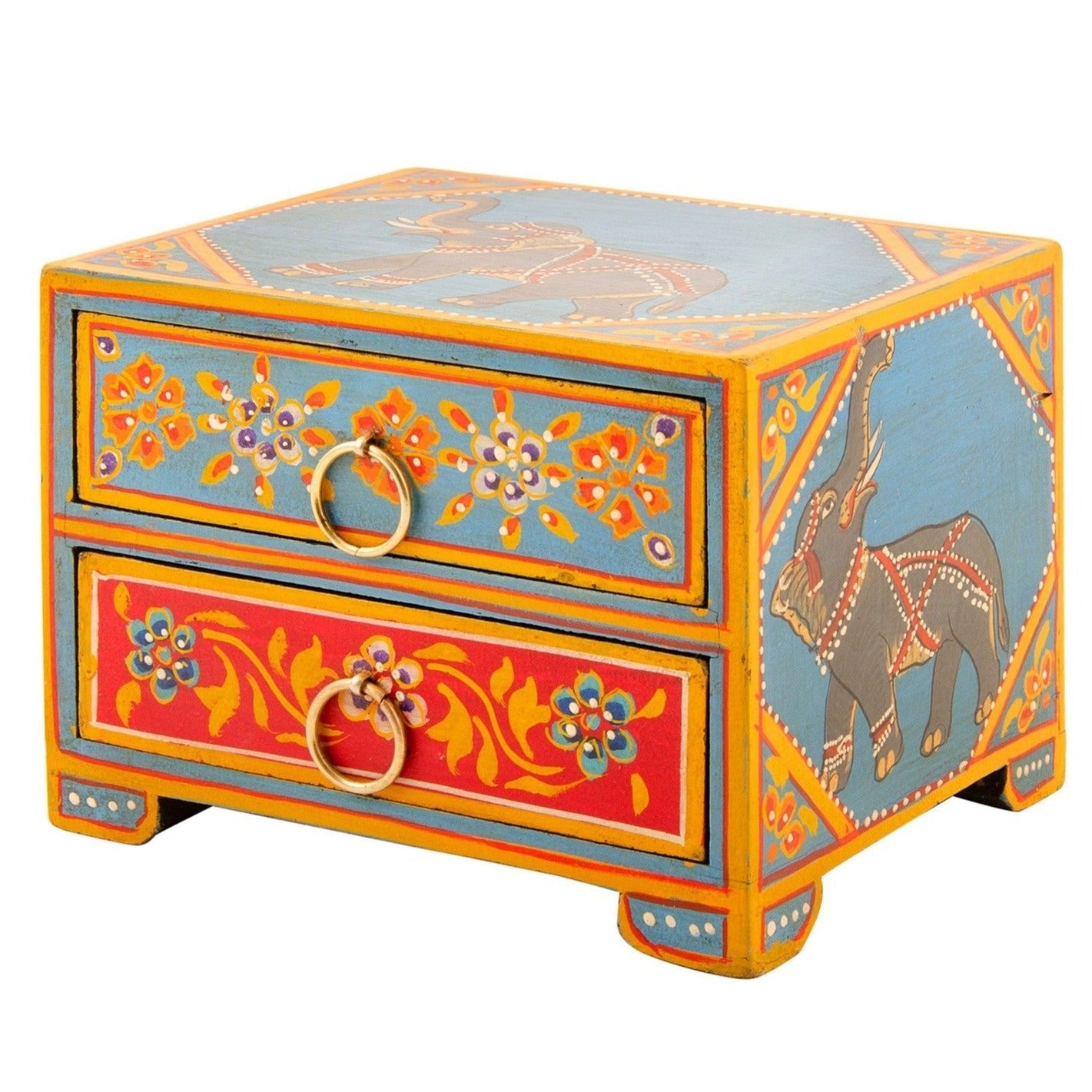 Hand Painted Elephant Decorative Drawer - BX641 - Uneeka