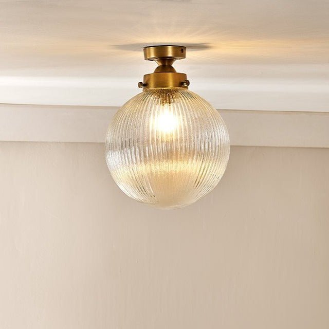 Konnie Globe Clear Glass Bathroom Ceiling Lamp - KL2601 - Uneeka
