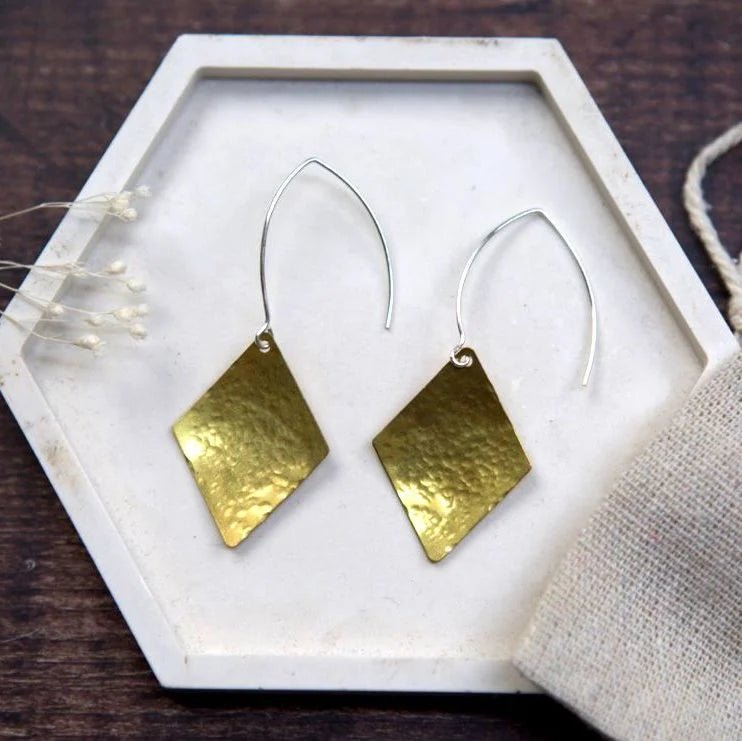 Large Assorted Shape Brass Earrings - LB002 - Uneeka