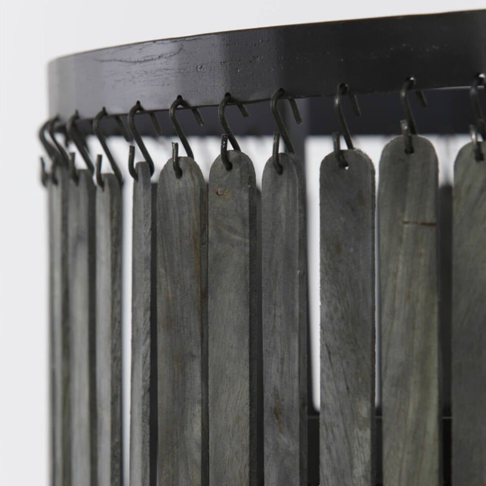 Large Modern Black Wooden Chandelier Style Hanging Lamp - 2950512 - Uneeka
