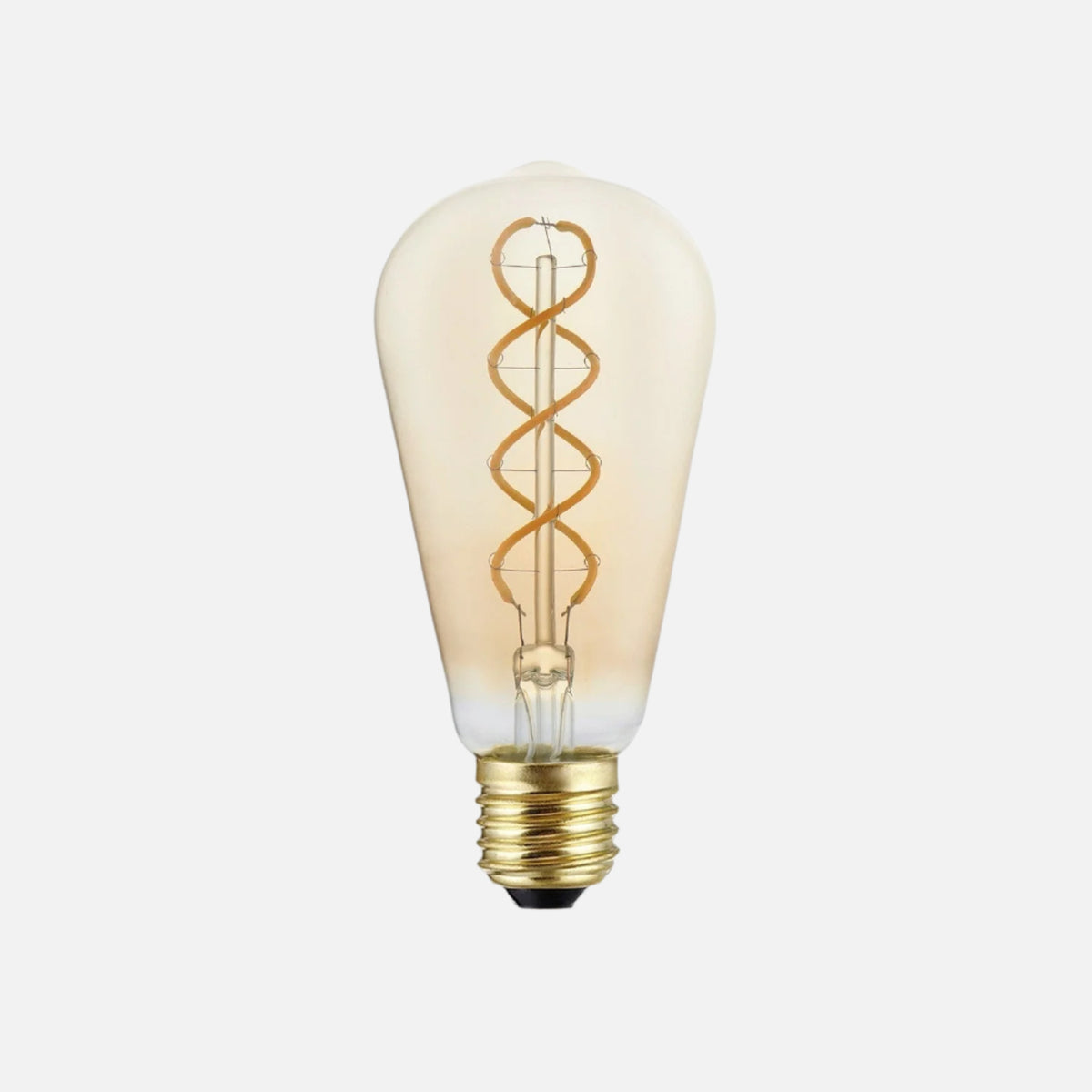 LED Gold Edison 5V ST64 E27 Spiral Filament Dimmable Bulb - BB - B01 - Uneeka