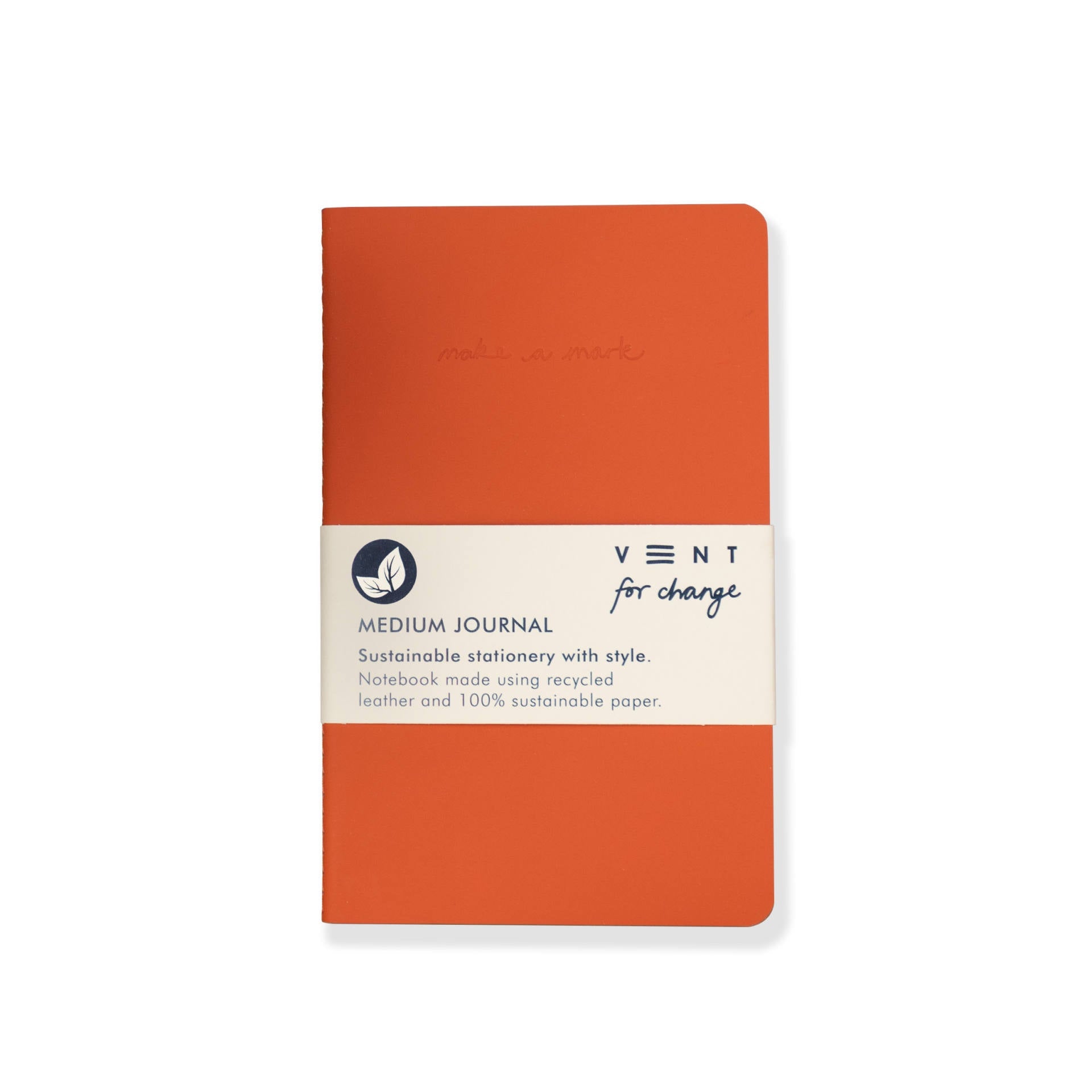 Make a Mark' A5 Medium Leather Notebook - 104 - Uneeka