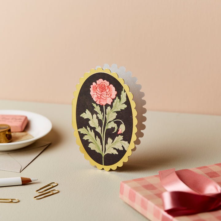 Mini Rose Oval Card - WAN MC08 - Uneeka