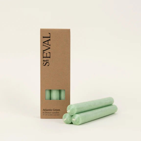 St Eval Gift Pack Dinner Candles Atlantic Green - F00075 - Uneeka