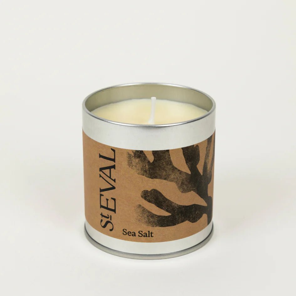 St Eval Tin Candle Sea Salt - F00600 - Uneeka