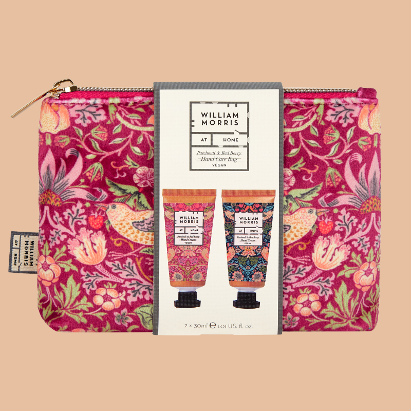 Strawberry Thief Velvet Cosmetic Bag Gift Set - FG2449 - Uneeka