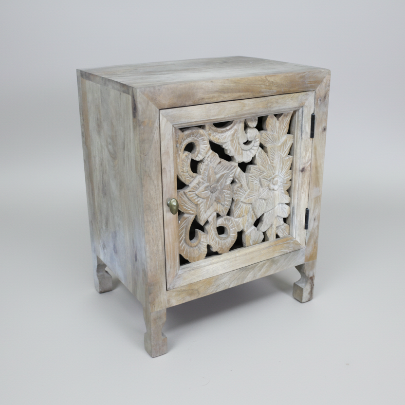 Carved Cut Out Storage Cabinet - 10209 - Uneeka