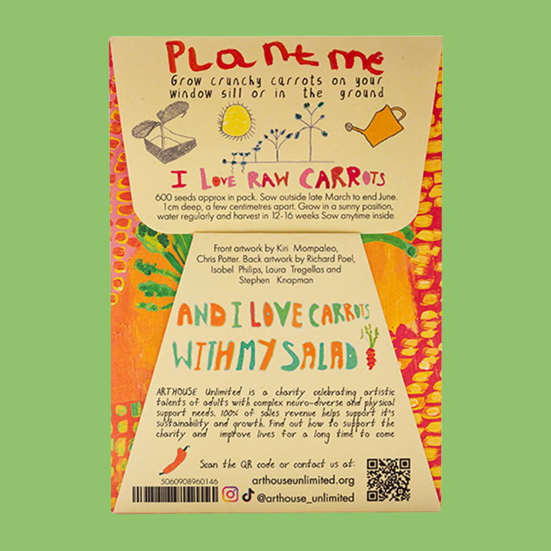 Arthouse Packet Of Carrot Seeds - SEEDS002 - Uneeka