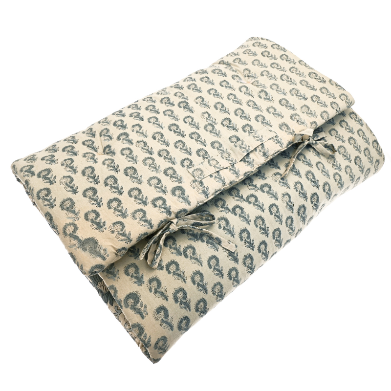 Floral Hand Block Print Lounging Mattress - JHHBCB - Uneeka