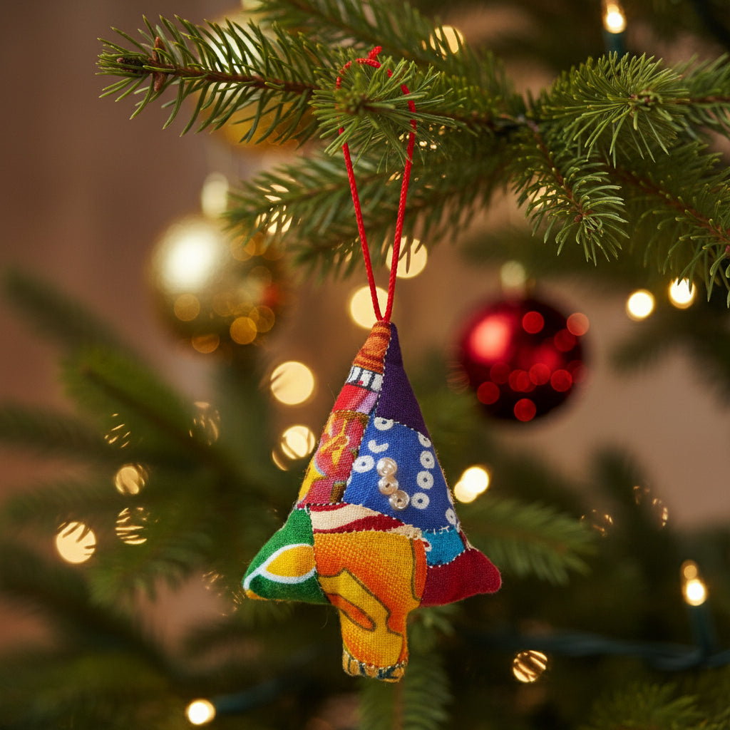 Recycled Sari Tree Hanging Decoration - PRX001 - Uneeka