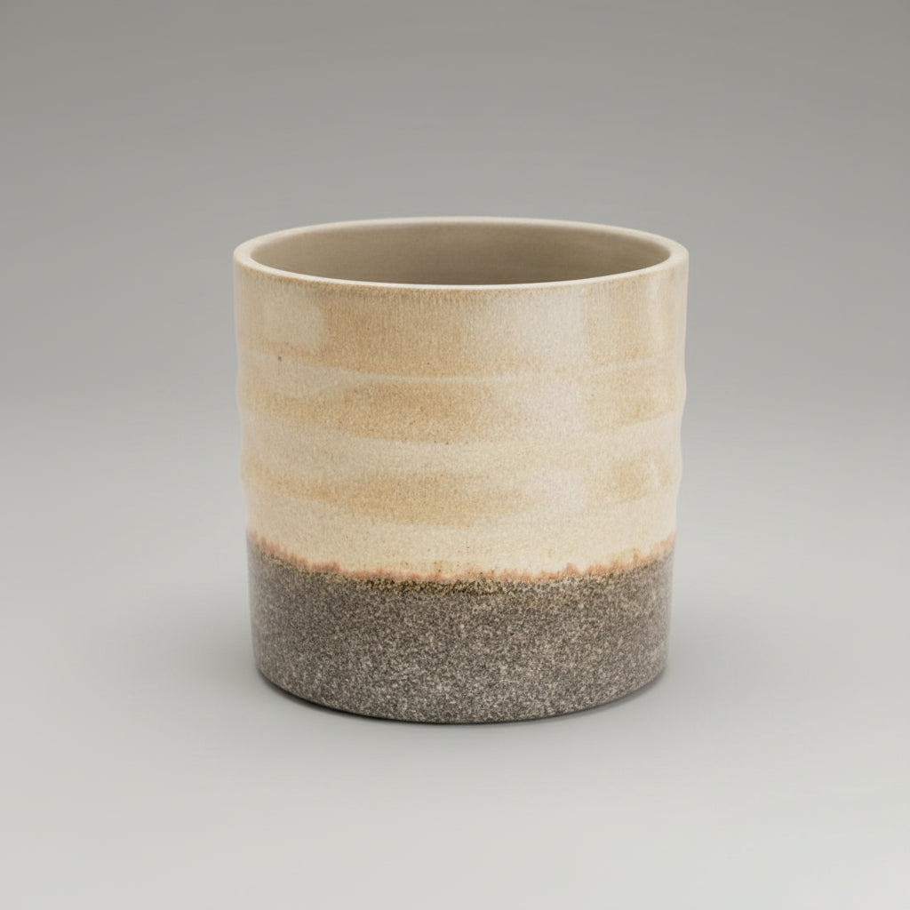 Rippled Two Tone Plant Pot - GRTG11 - Uneeka