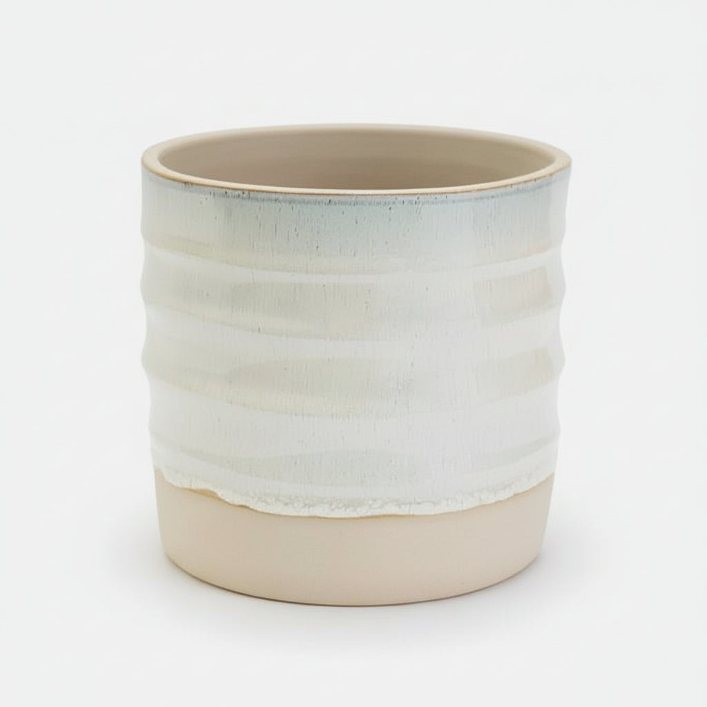 Rippled Two Tone Plant Pot - GRTIW11 - Uneeka