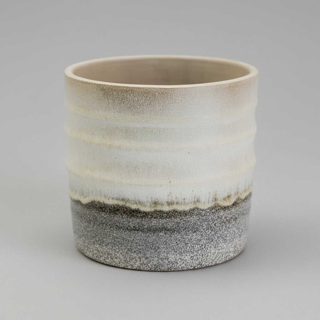 Rippled Two Tone Plant Pot - GRTSG11 - Uneeka