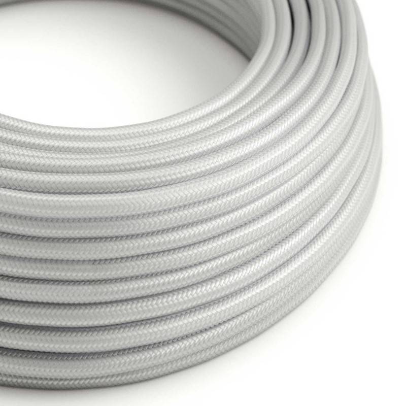 Round 3 Core Electrical Cable Covered with Rayon in Silver - XZ3RM02 - Uneeka