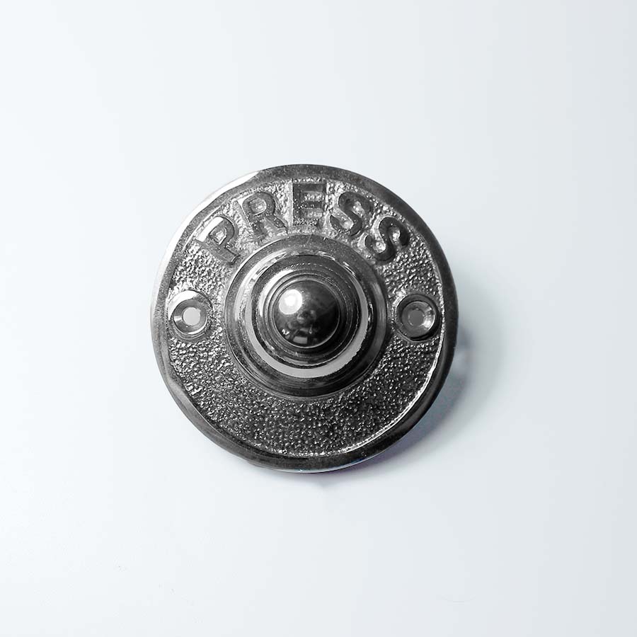 Round Chrome Plate Push Press Door Bell - 01.358.CPB.63 - Uneeka