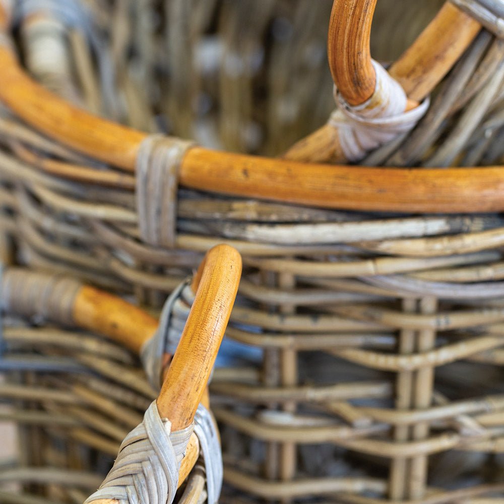 Round Kubu Basket with Handles - KHA21203 - SMALL - Uneeka