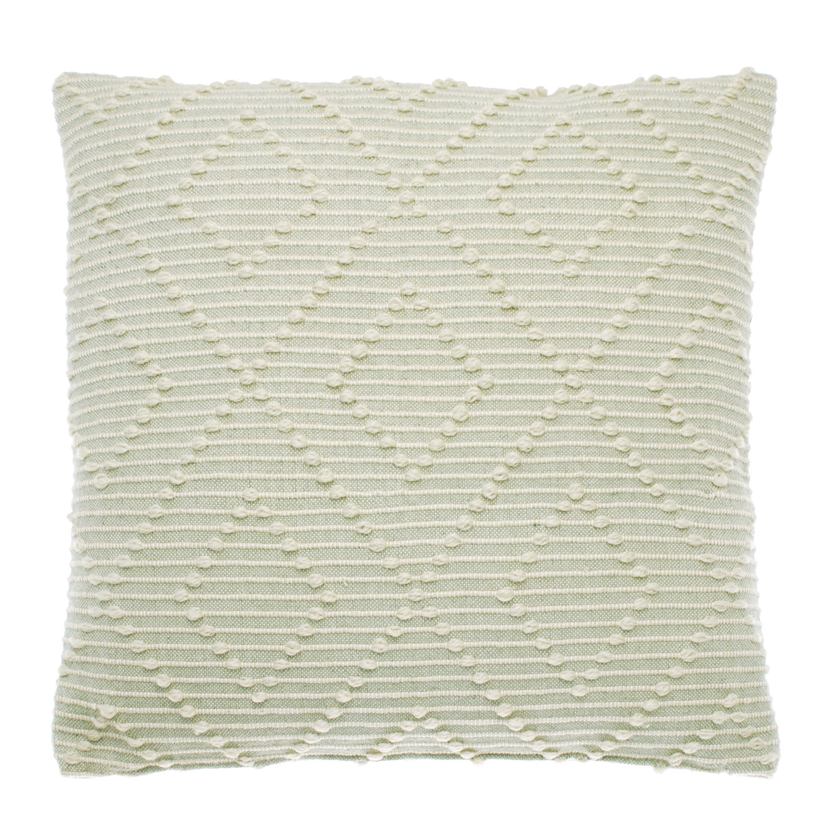 Sage Diamond Pattern Recycled Yarn Cushion - SPCBLSA - P - Uneeka
