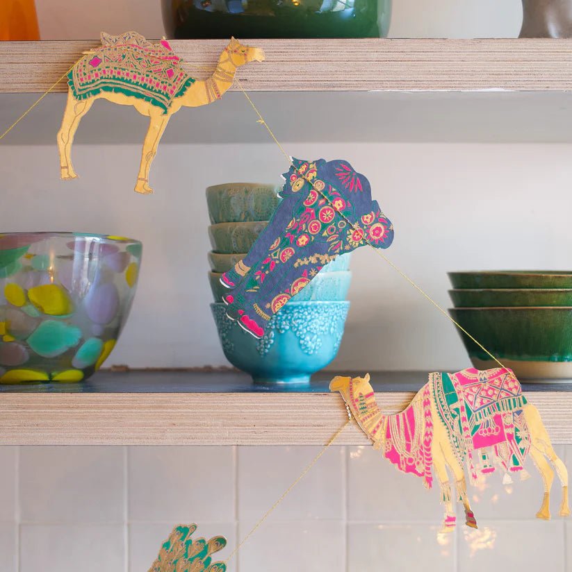 Screen Printed Indian Animal Menagerie Garland - INDIAGARLAND - Uneeka