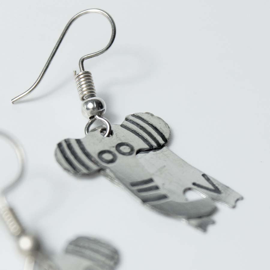 Silver Moving Elephant Earrings - ASH1515 - Uneeka