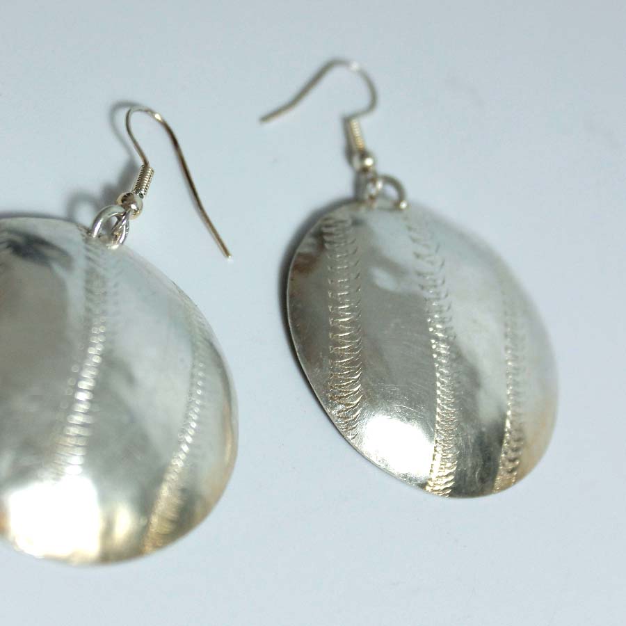 Etched Silver Plate Large Circle Earrings - JEMS7 - Uneeka