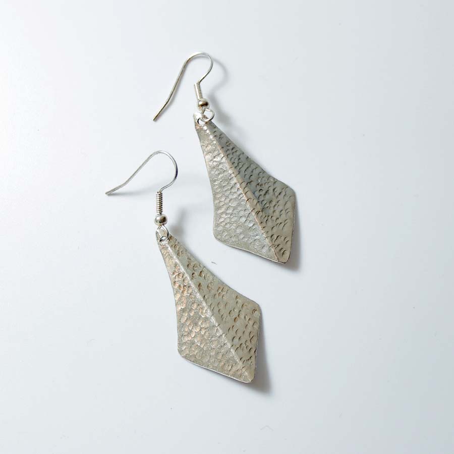 Silver Plated Fluted Earrings - JEMS45 - Uneeka