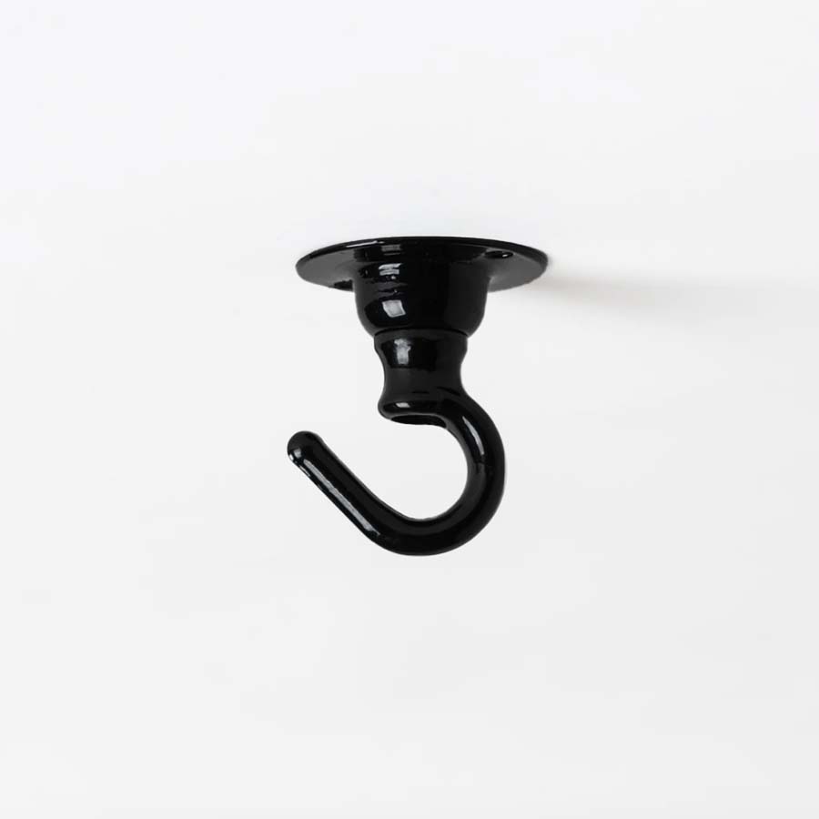 Small Brass Ceiling Hooks - HOOKSMALL.BLACK - Uneeka